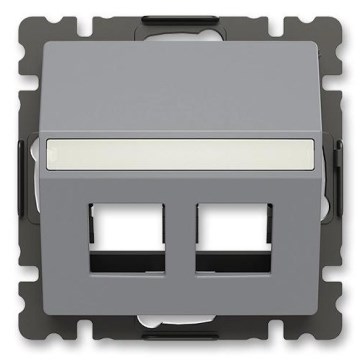 ABB 5014T-A00418 241 - Afdekplaat voor 2 datadozen ZONI grijs