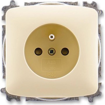 ABB 6619A-A06357 C - Huishoudelijk stopcontact zonder afdekraam TANGO 250V ivoor