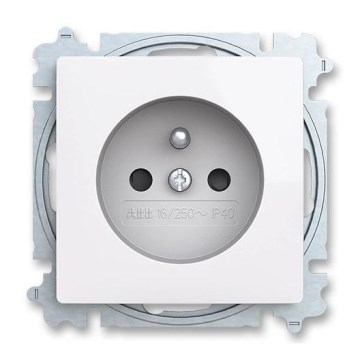 ABB 6619T-A06657 500 - Huishoudelijke wandcontactdoos zonder afdekraam ZONI 250V wit