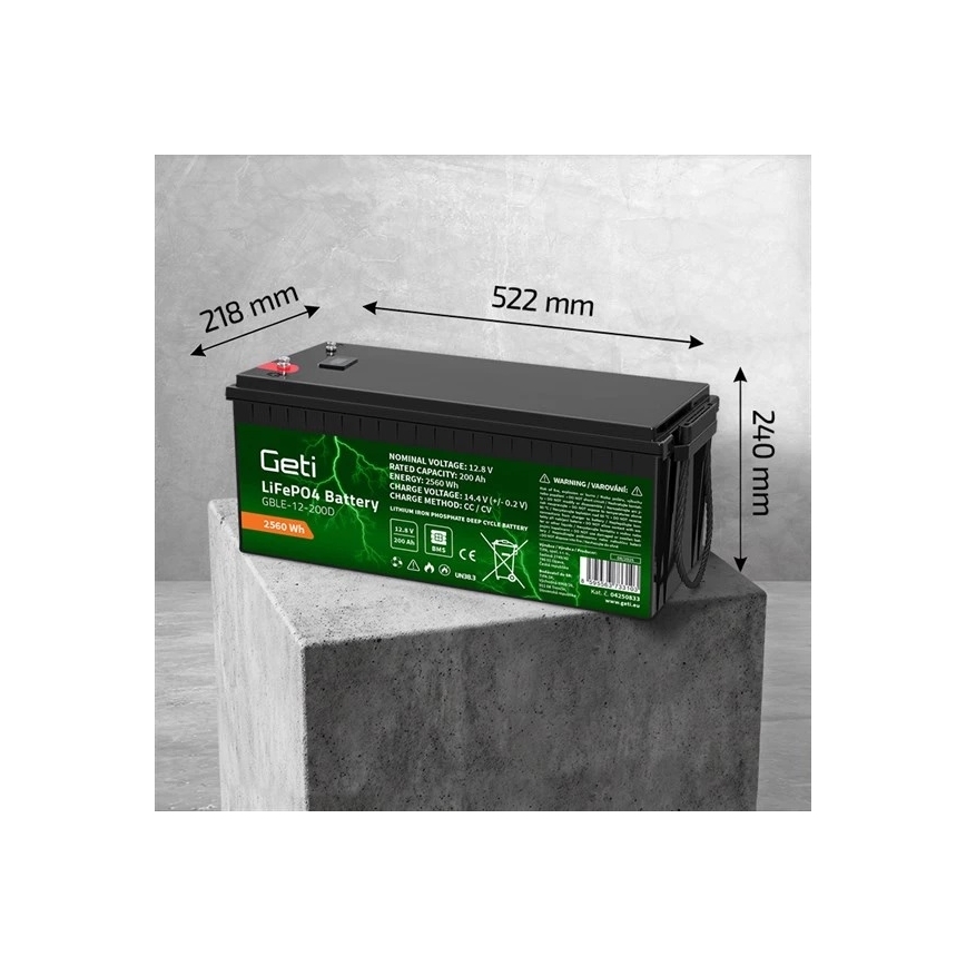 Accu LiFePO4 12,8V/200Ah
