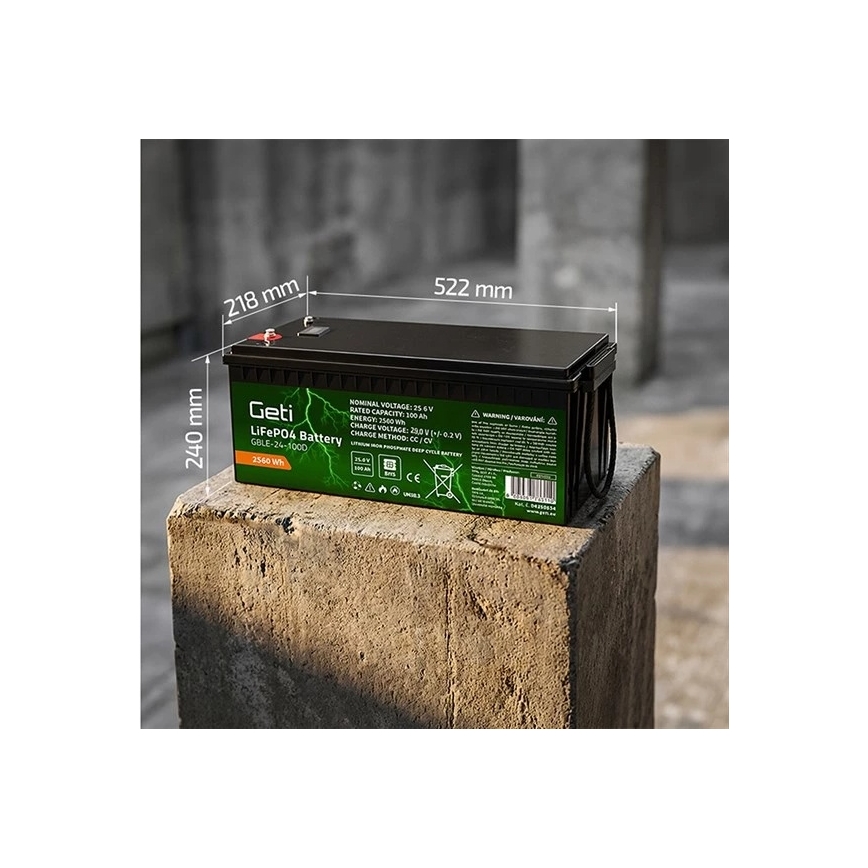 Accu LiFePO4 25,6 V/100 Ah