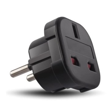 Adapter UK/EU 230V zwart