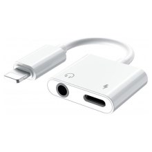Adapter voor AUX + Lightning ingang