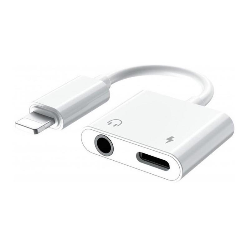 Adapter voor AUX + Lightning ingang