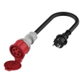 Adapter voor elektrische auto's Schuko 16A (mannelijk) naar CEE 16A