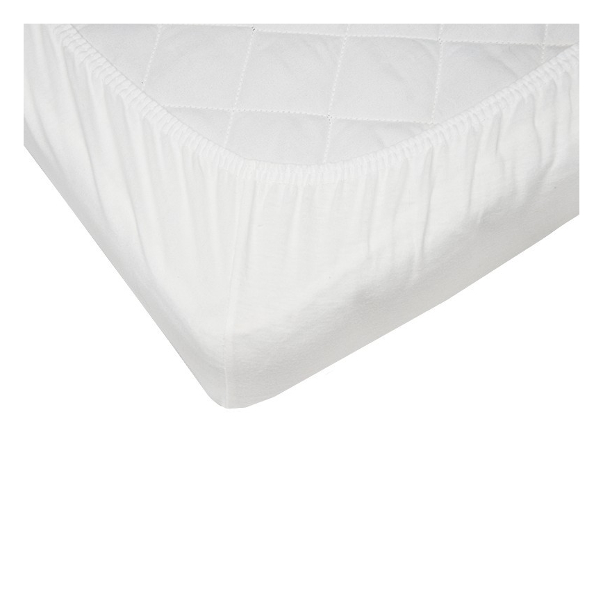 aEKO - Waterproof laken met elastische band JERSEY 120x60 cm wit