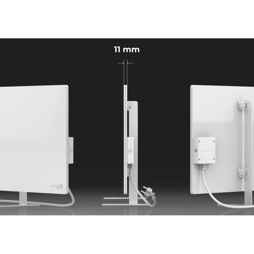 AENO - Slim elektrisch infraroodpaneel 700W timer/thermostaat IP44 Wi-fi wit