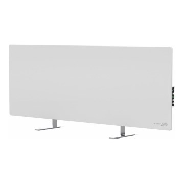 AENO - Slim elektrisch infraroodpaneel met LED-display 700W timer/thermostaat IP44 Wi-fi wit