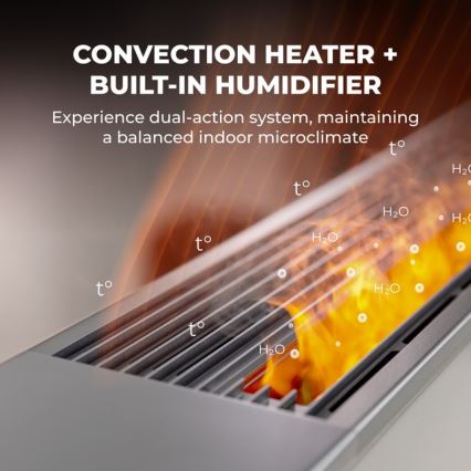 AENO - Slimme elektrische directe kachel/convectorkachel 1000/2000W wit