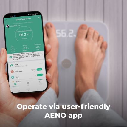 AENO - Slimme personenweegschaal 3xAAA