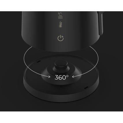 AENO - Slimme waterkoker met LED scherm 1,7 l 2200W/230V zwart