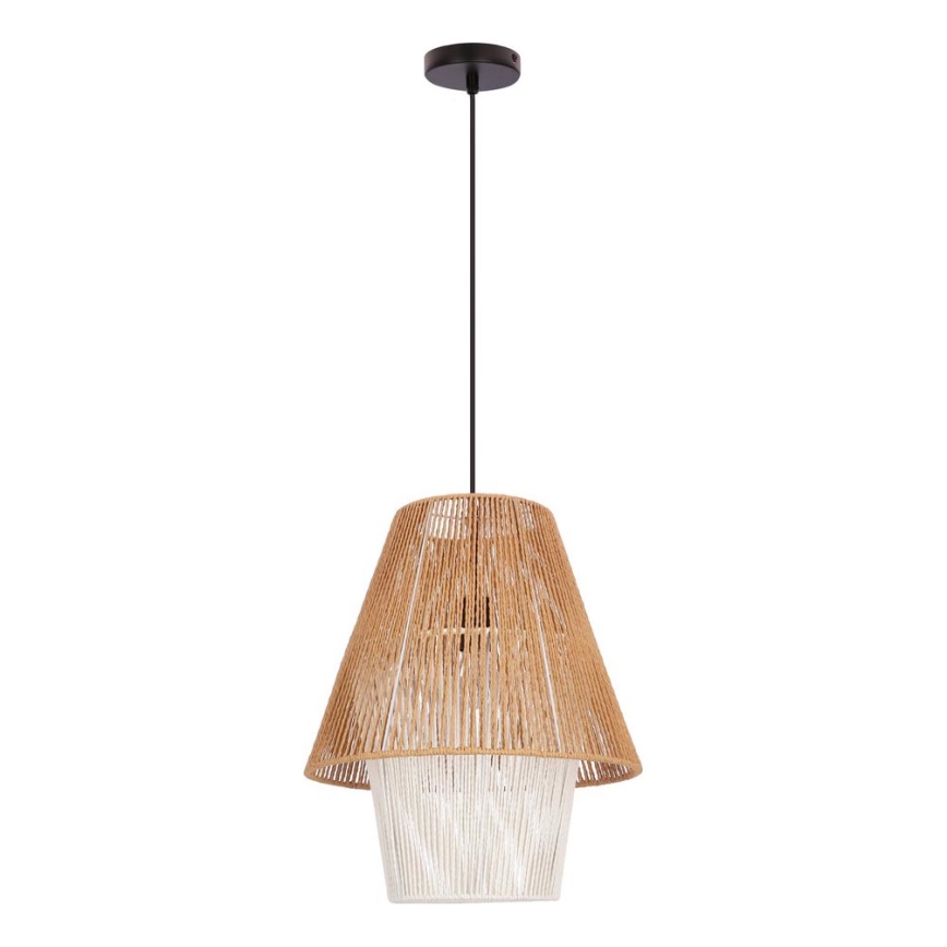 AFRICA Hanglamp 1xE27/40W/230V Ø 40 cm bruin/crème