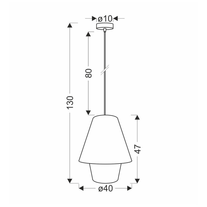 AFRICA Hanglamp 1xE27/40W/230V Ø 40 cm bruin/crème