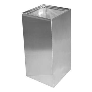 Afvalbak 30x60 cm, RVS/zilverkleurig