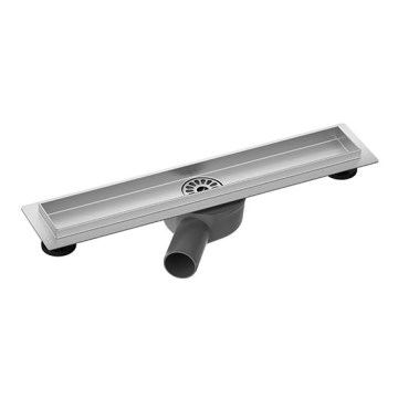 Afvoergoot 54x8,1 cm zilver/grijs