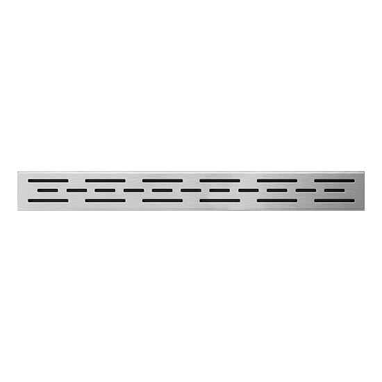 Afvoergoot 59,5 x 2,3 cm, RVS/zilver