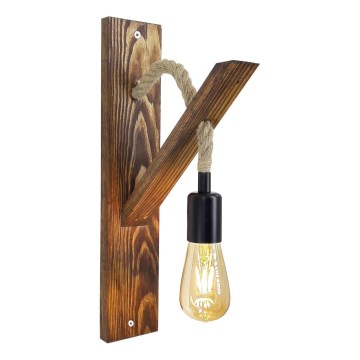 AHSAP Muur Lamp 1x E27/40W/230V, Pine/Walnut