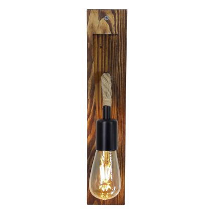 AHSAP Muur Lamp 1x E27/40W/230V, Pine/Walnut