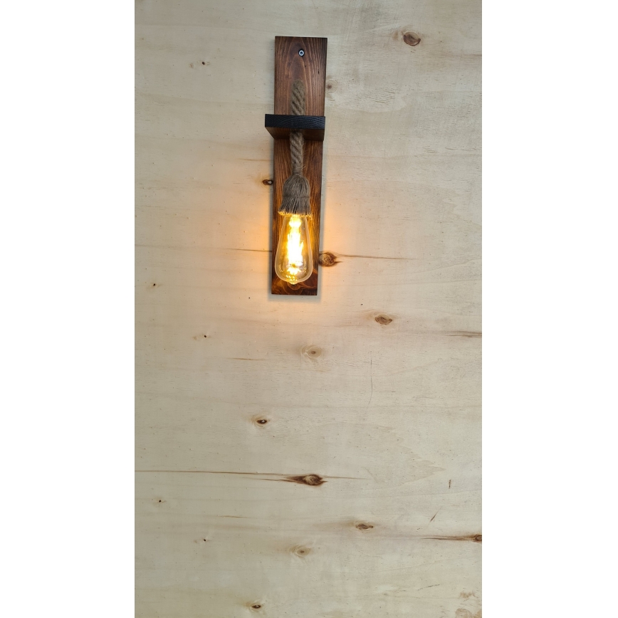 AHSAP Muur Lamp 1xE27/40W/230V Pine/Walnut