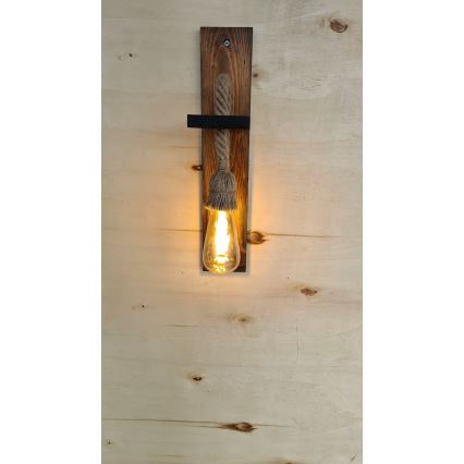 AHSAP Muur Lamp 1xE27/40W/230V Pine/Walnut