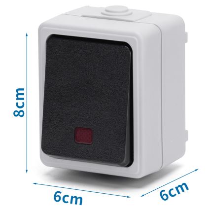 Aigostar - 1-knops schakelaar IP54
