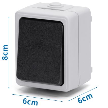 Aigostar - 1-knops schakelaar IP54