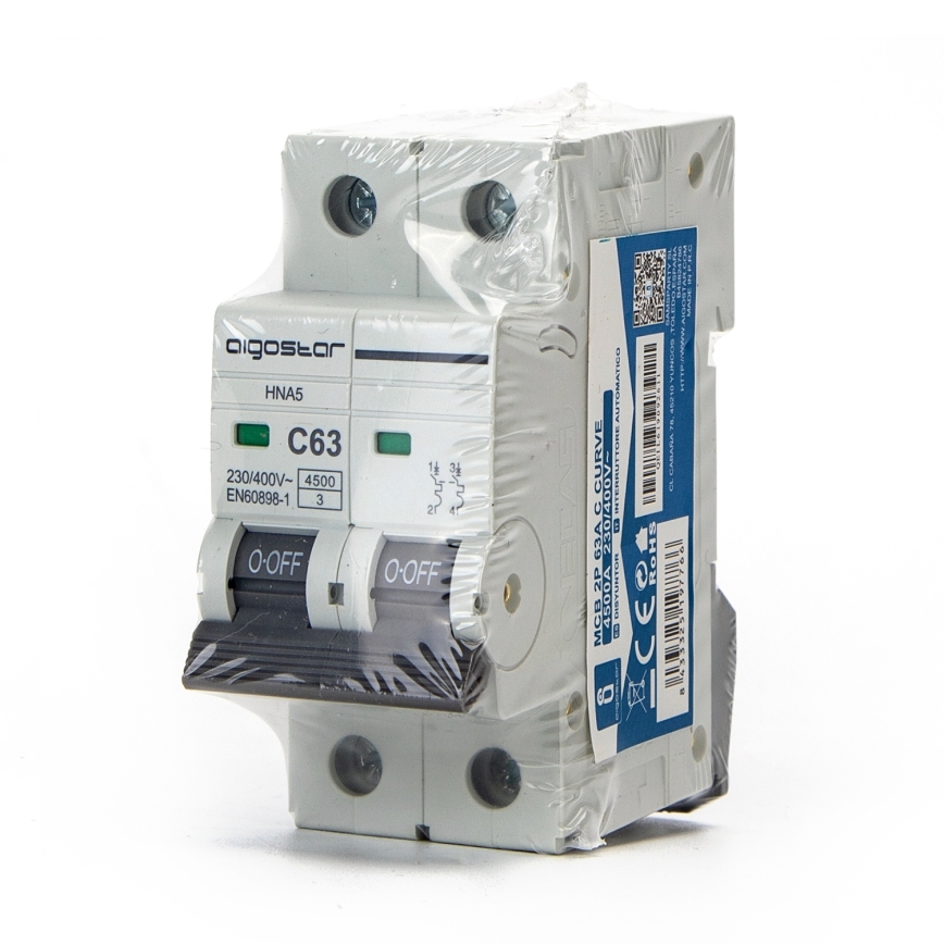 Aigostar - 2-polige automaat 2P-50A-C 230-400V