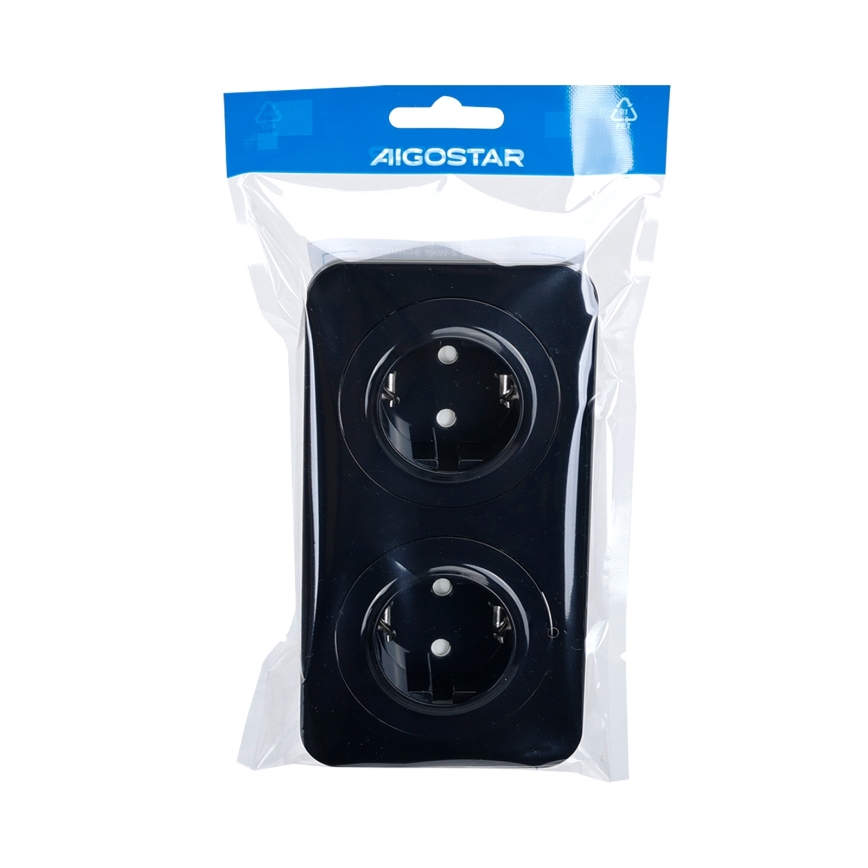 Aigostar - 2-voudig SCHUKO-wandcontactdoos 250/16A