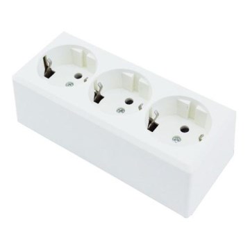 Aigostar - 3-voudige SCHUKO-wandcontactdoos 250 V/16 A