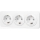 Aigostar - 3-voudige SCHUKO-wandcontactdoos met afdekraam 250V/16A wit