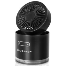 Aigostar 330100TUM - Draadloze mini tafel ventilator met luchtbevochtiger 10W/5V zwart