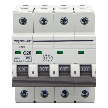 Aigostar - 4-polige installatieautomaat 4P-20A-C 400V