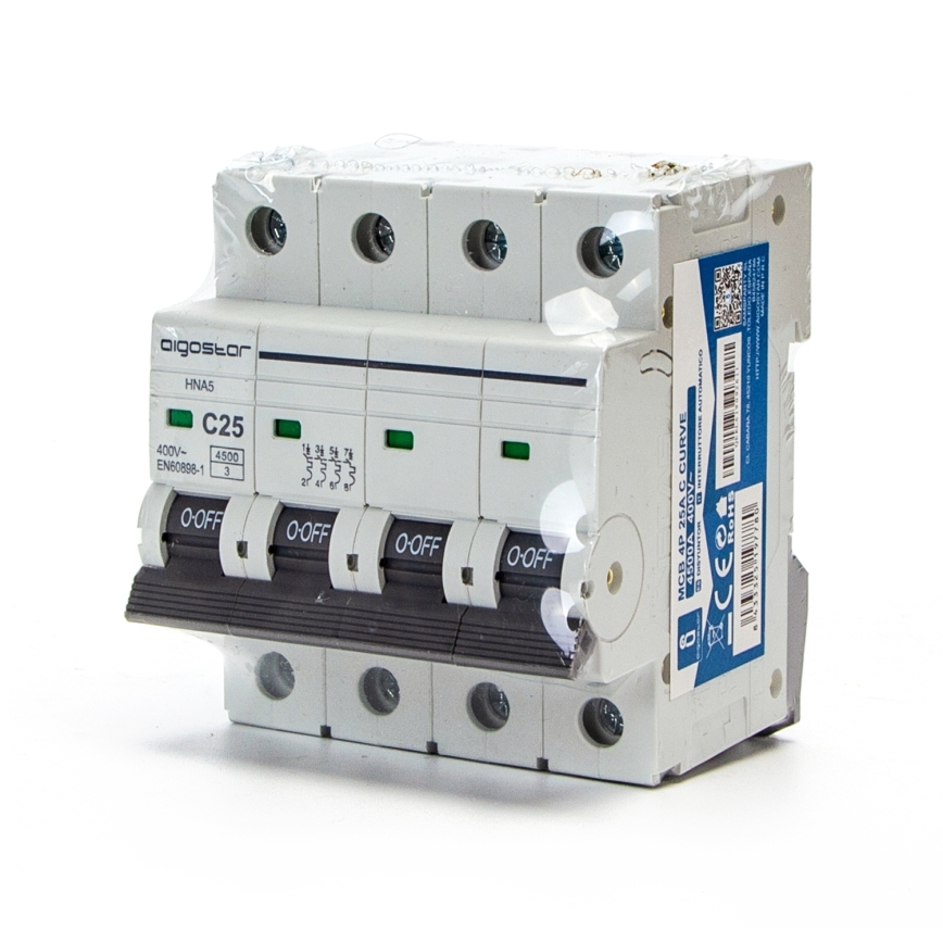 Aigostar - 4-polige installatieautomaat 4P-25A-C 400V