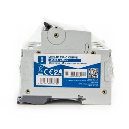 Aigostar - 4-polige installatieautomaat 4P-25A-C 400V