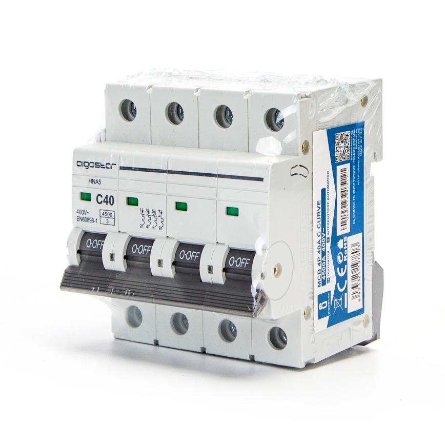 Aigostar - 4-polige installatieautomaat 4P-40A-C 400V