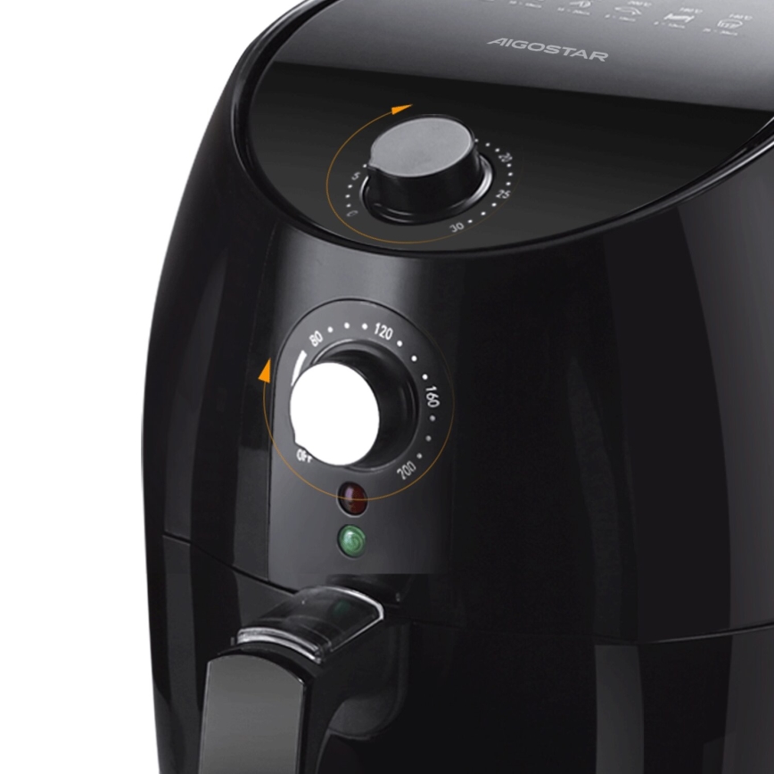 Aigostar - Air fryer 1500W/230V 3,5l zwart