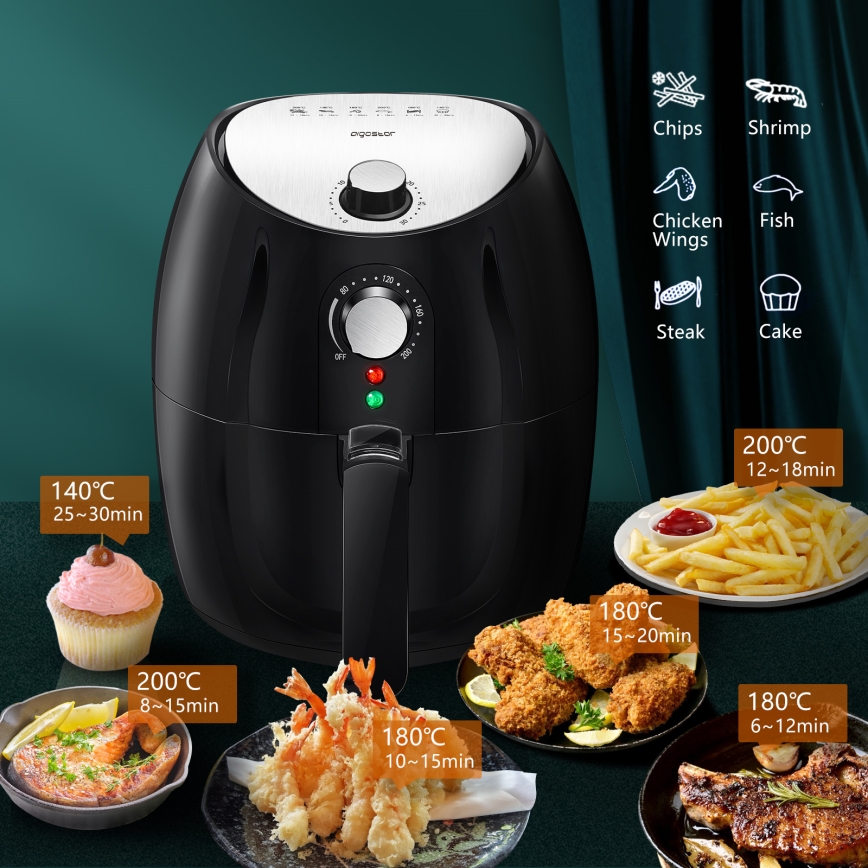 Aigostar - Air fryer 1500W/230V 3,5l zwart