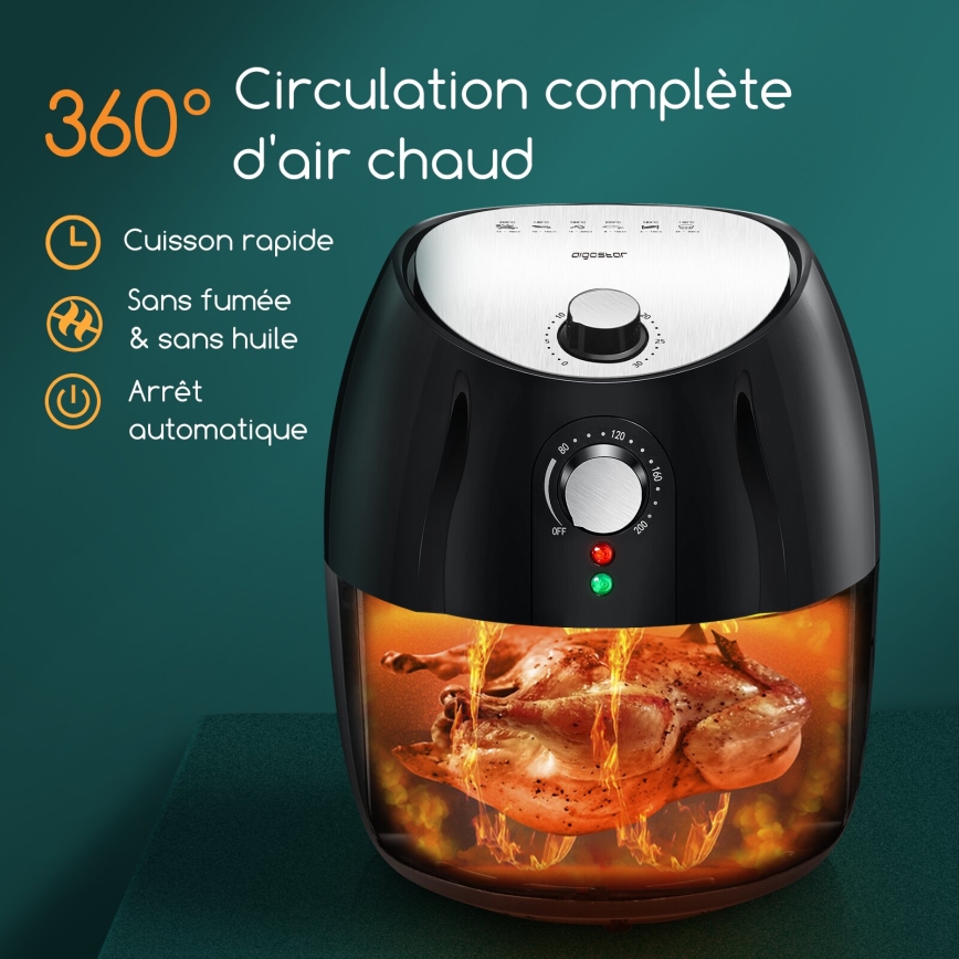 Aigostar - Air fryer 1500W/230V 3,5l zwart