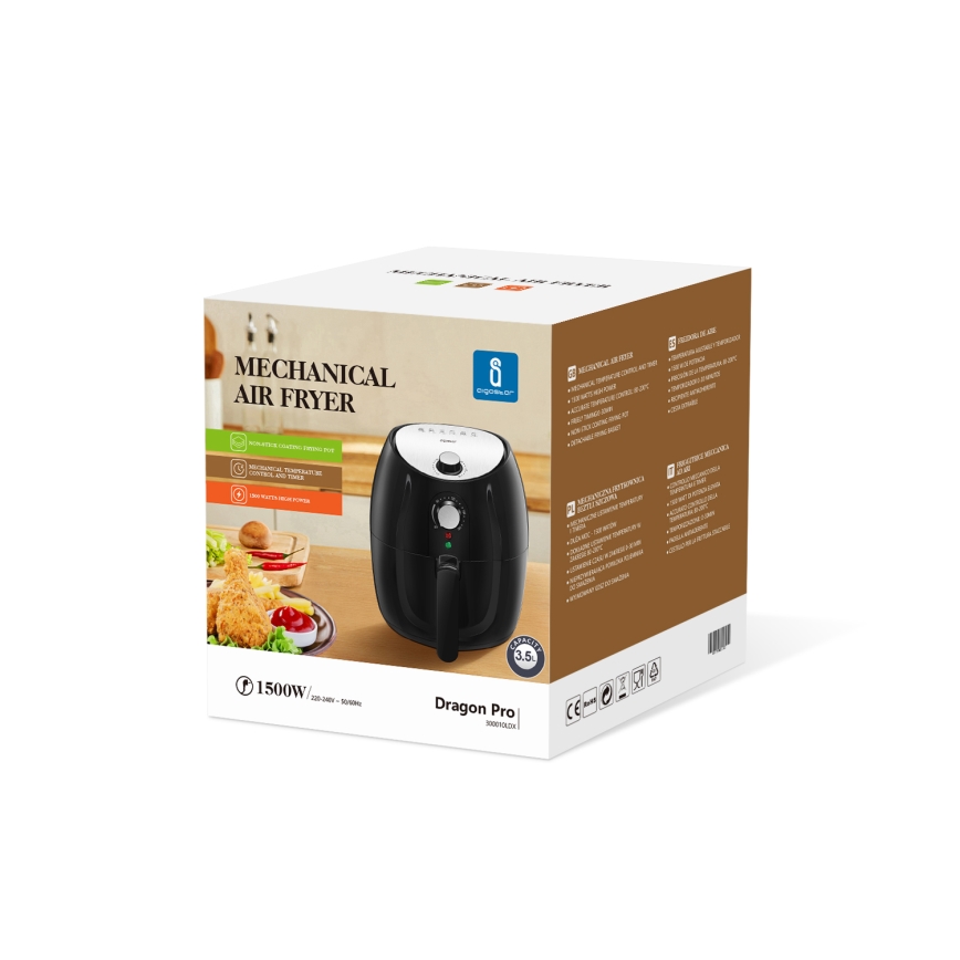 Aigostar - Air fryer 1500W/230V 3,5l zwart