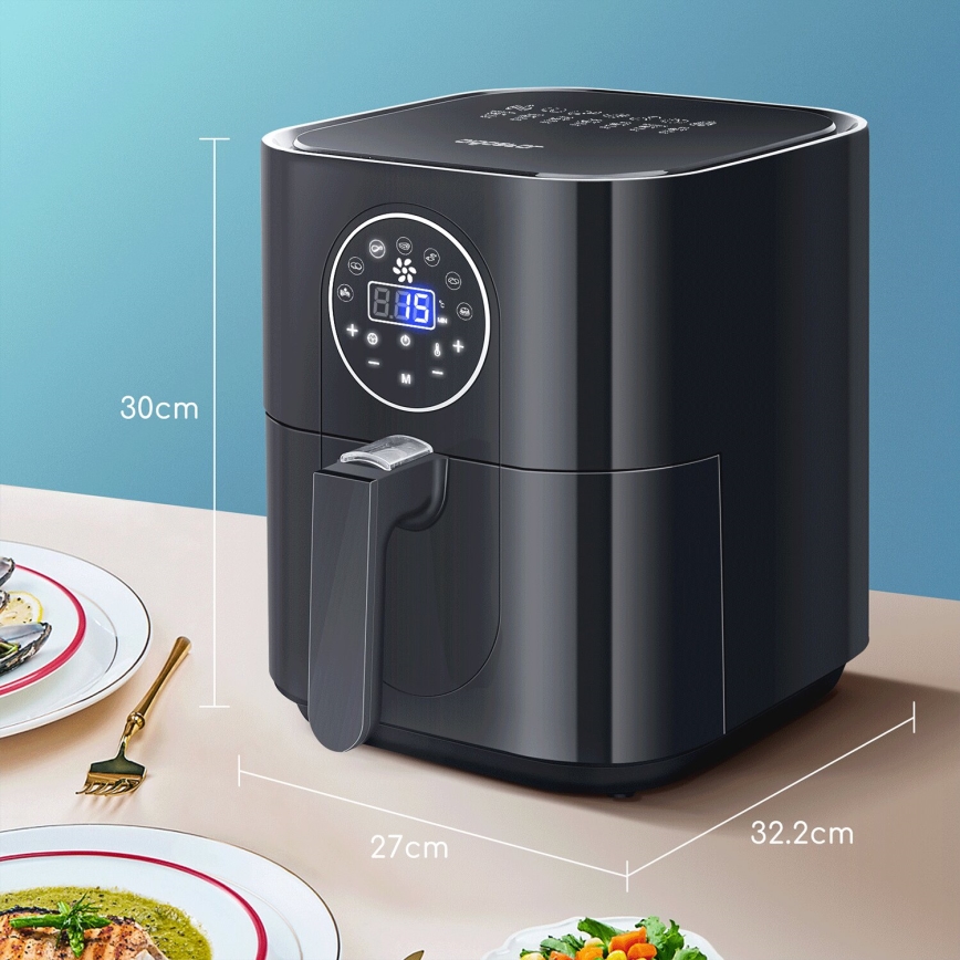 Aigostar - Air fryer 1500W/230V 3,5l zwart