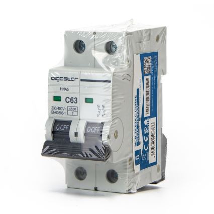 Aigostar - Automaat 2-fasig 2P-63A-C 230-400V