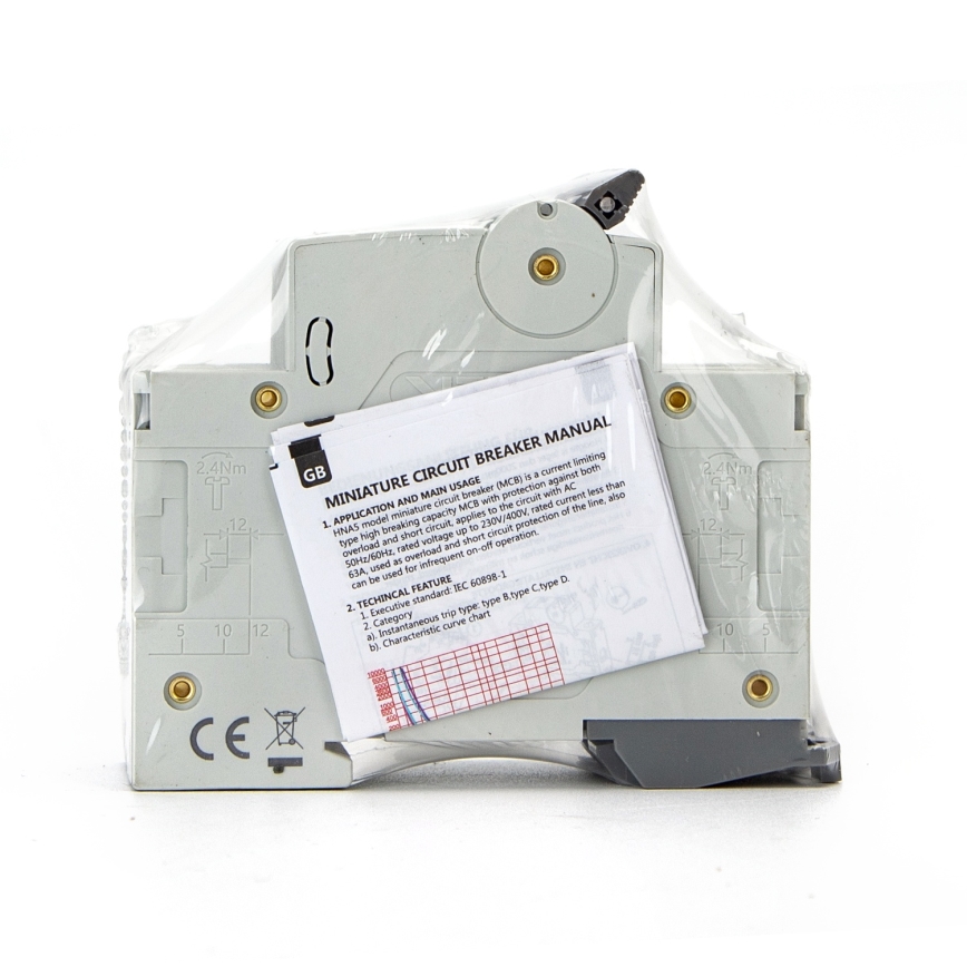 Aigostar - Automaat 2-fasig 2P-63A-C 230-400V