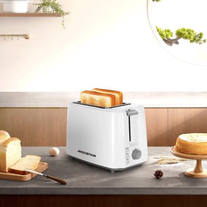 Aigostar - Broodrooster met twee gaten 750W/230V wit