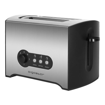 Aigostar - Broodrooster met twee gaten 900W/230V mat chroom