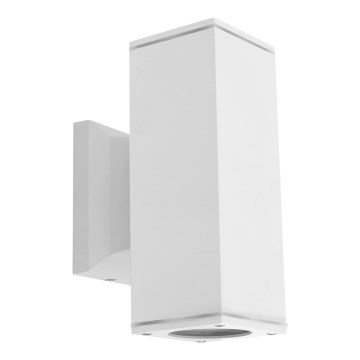 Aigostar - Buitenmuurlamp 2xGU10/230V IP65 wit vierkant
