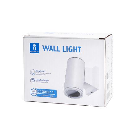 Aigostar - Buitenwandlamp 1xGU10/230V IP65 wit rond