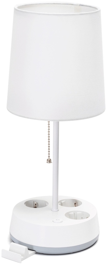 Aigostar - Bureau lamp met stopcontacten 1xE27/60W/230V wit