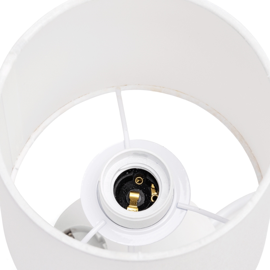 Aigostar - Bureau lamp met stopcontacten 1xE27/60W/230V wit