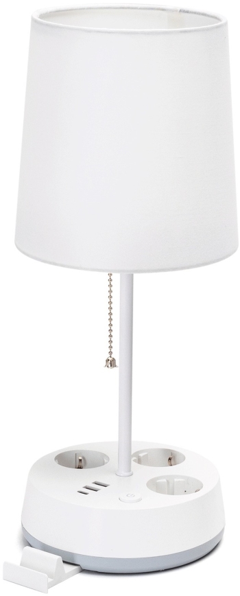 Aigostar bureau lamp met stopcontacten en USB-poorten 1xE27/60W/230V wit