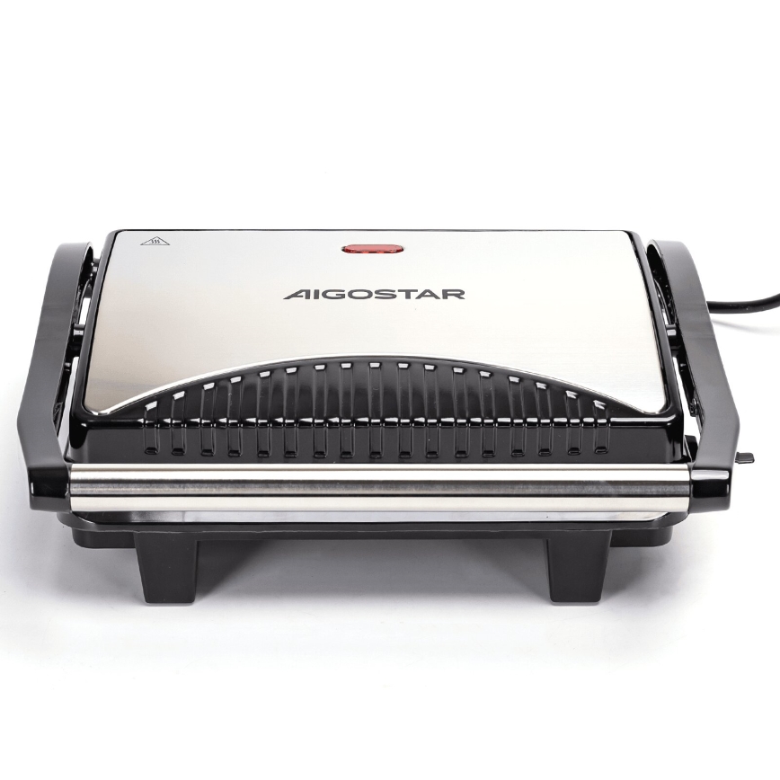 Aigostar - Contactgrill 1000W/230V zwart/mat chroom